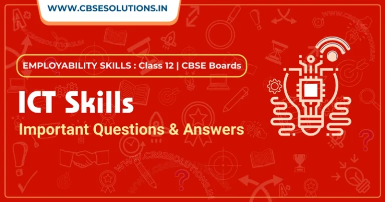 ICT Skills Important Questions Class 12