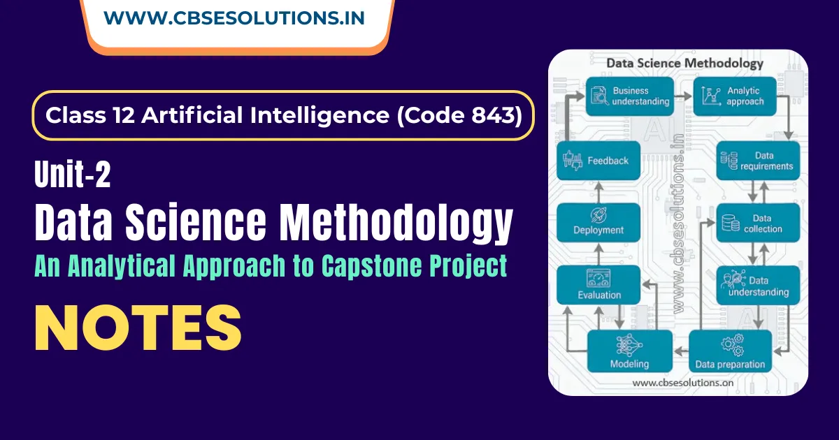 Class 12 AI (843) – Data Science Methodology Notes