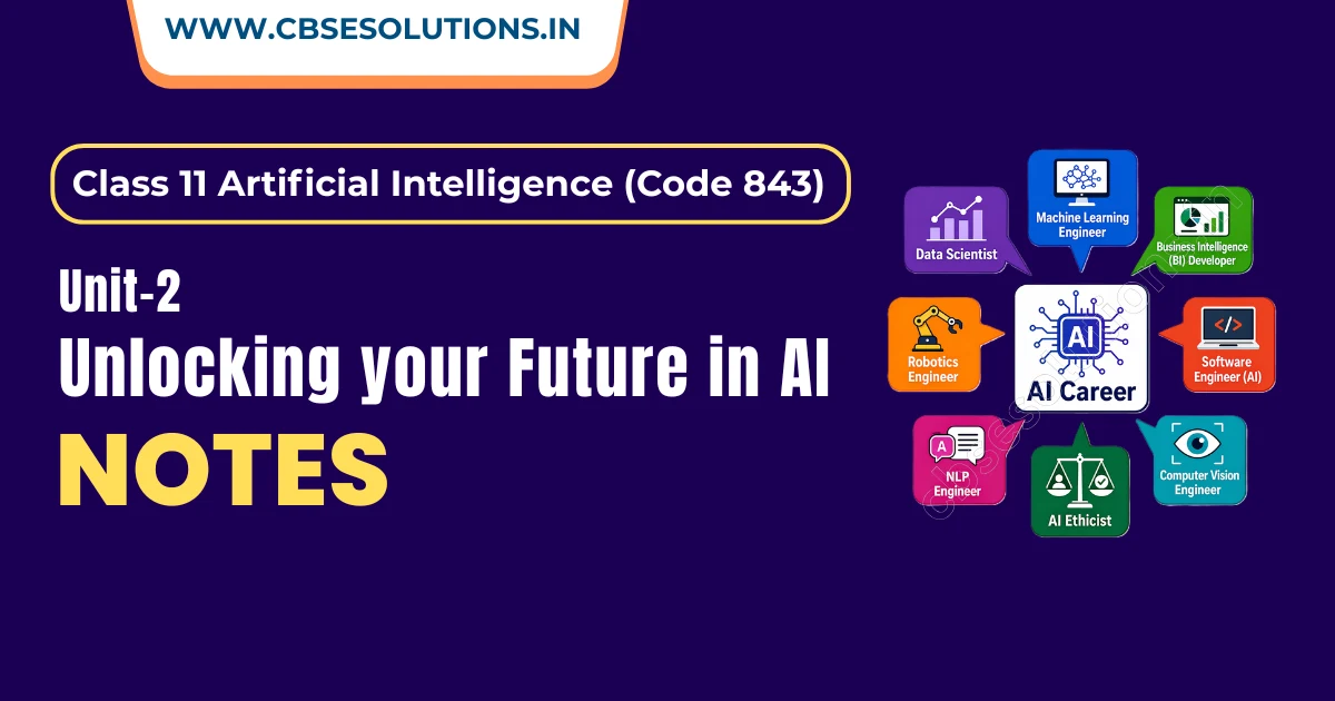 Unlocking Your Future in AI Notes – Class 11 AI (843)