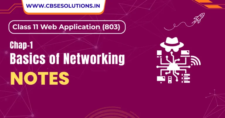 Basics of Networking Notes – Class 11 Web Application (803)