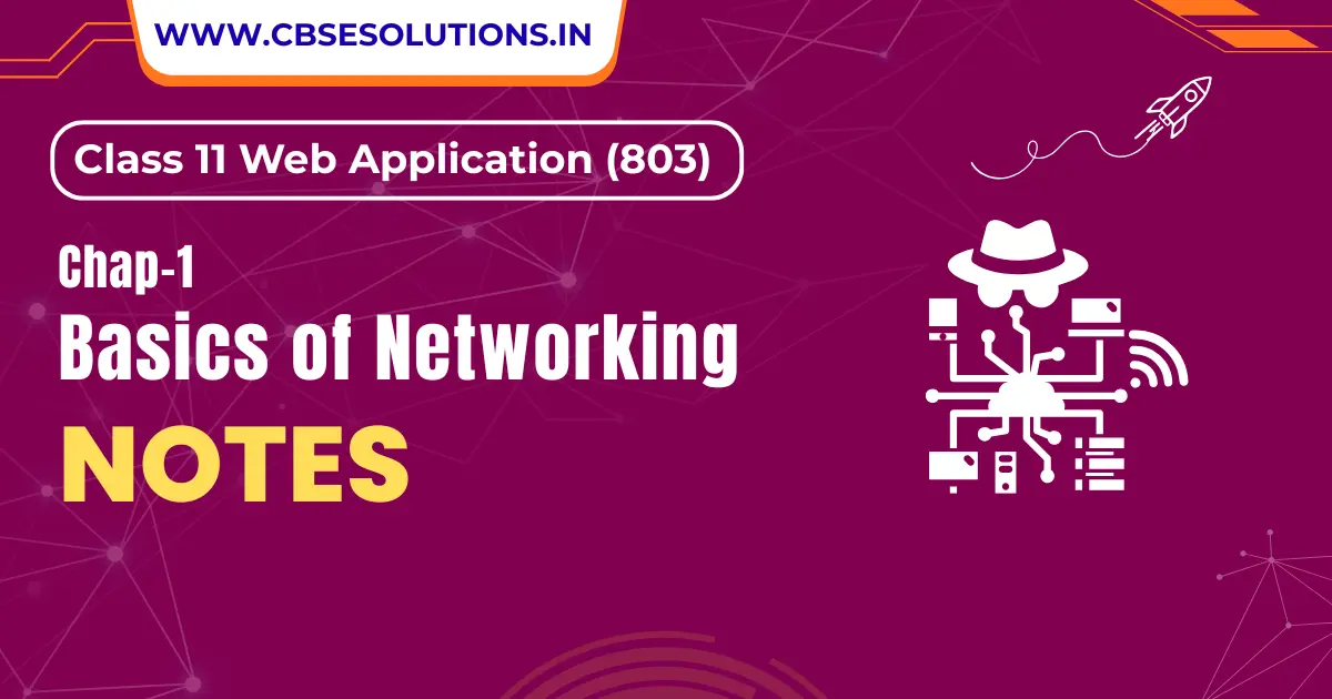 Basics of Networking Notes – Class 11 Web Application (803)