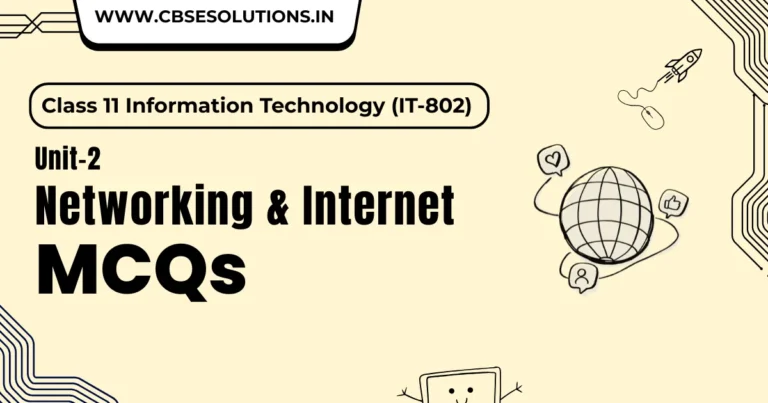 Networking And Internet MCQs – Class 11 IT (802) | One Place Complete Coverage