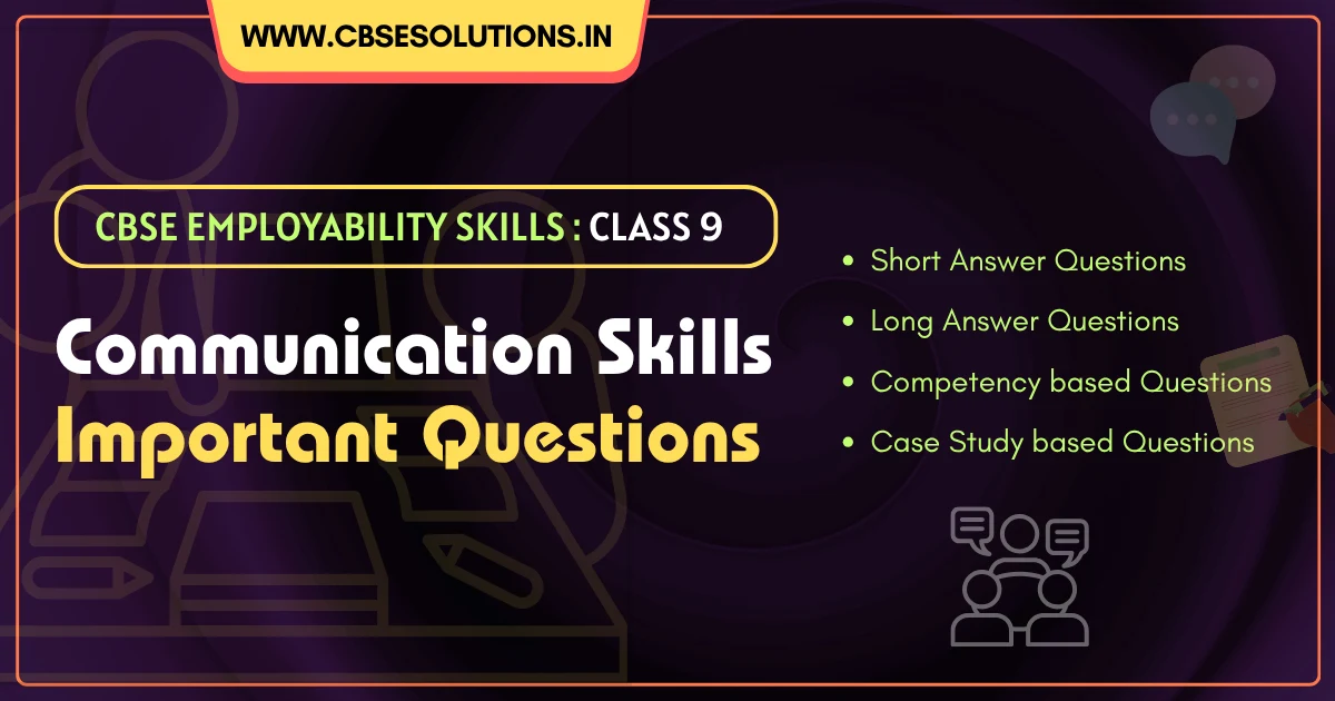 Communkication Process Communication Skills Class 9 Important Questions with Answers