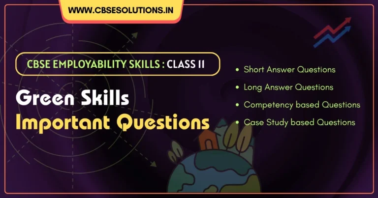 Green Skills Class 11 Important Questions and Answers